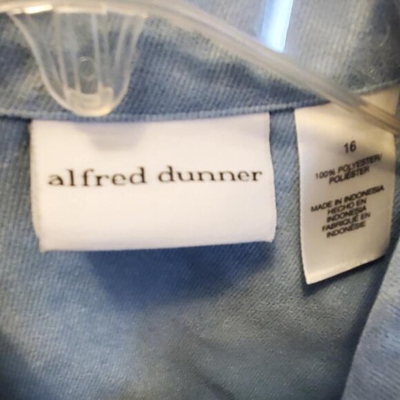 Women's Aldred Dunner button Blouse or Jacket, Size 16, Blue, Floral, Bling, - Picture 2 of 3